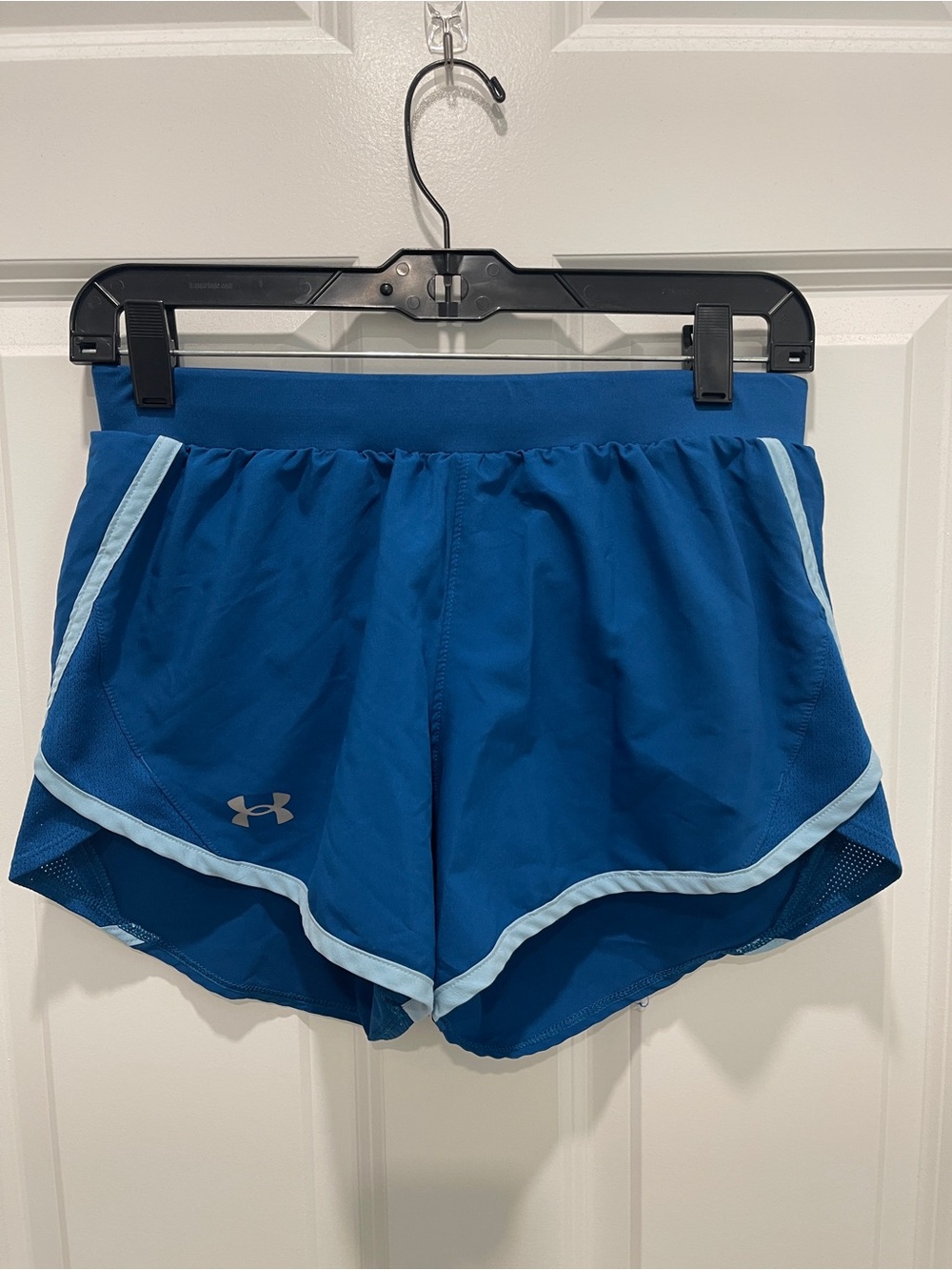 Under Armour Women's Royal Blue Athletic Shorts with Light Blue Trim